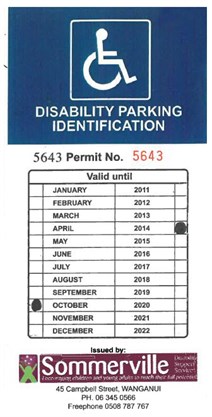 Apply for disability parking permit (Organisation