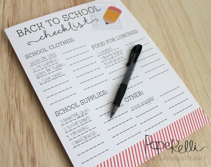 Before-School-Checklist Conscious Teaching