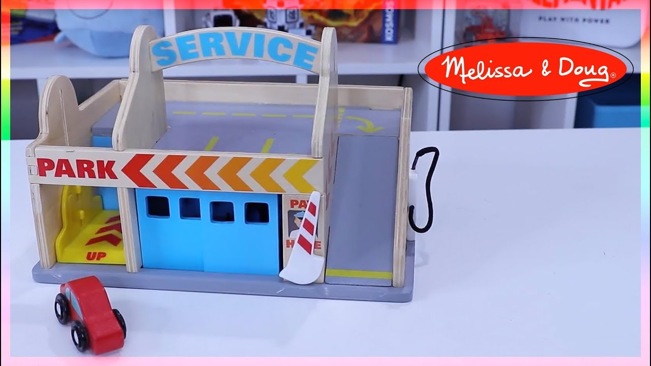 Wooden Stack & Count Parking Garage Melissa & Doug