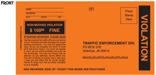 Fake parking ticket Etsy AU